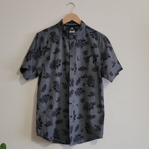 Men's Gray Floral Shirt